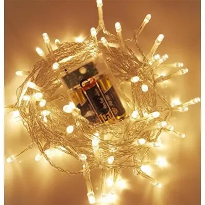 Battery Operated Still Fairy Lights - Battery Operated 15 Feet Length Warm Color/ Golden Color for Home/ Party Decoration / AA Battery Fairy Light / Cell Fairy Light