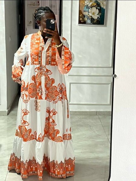 Robe longue bohème imprimée