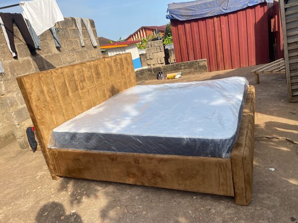King size bed frame with mattress