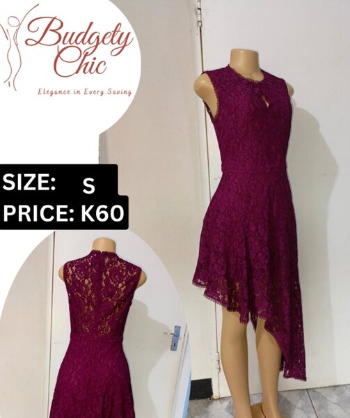 Chic women's dress color purple size: s