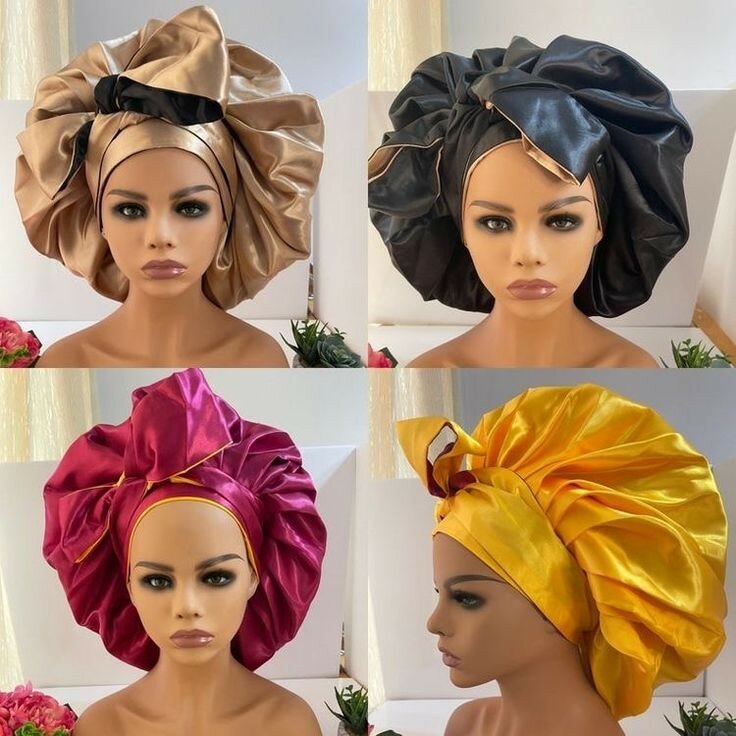 Satin bonnet head band