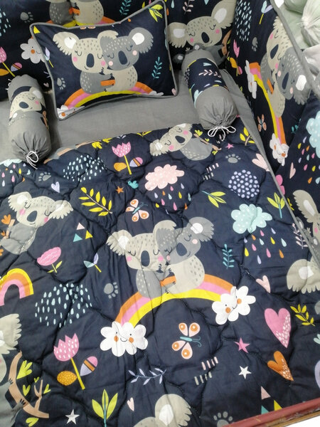 6 pieces cot bedding