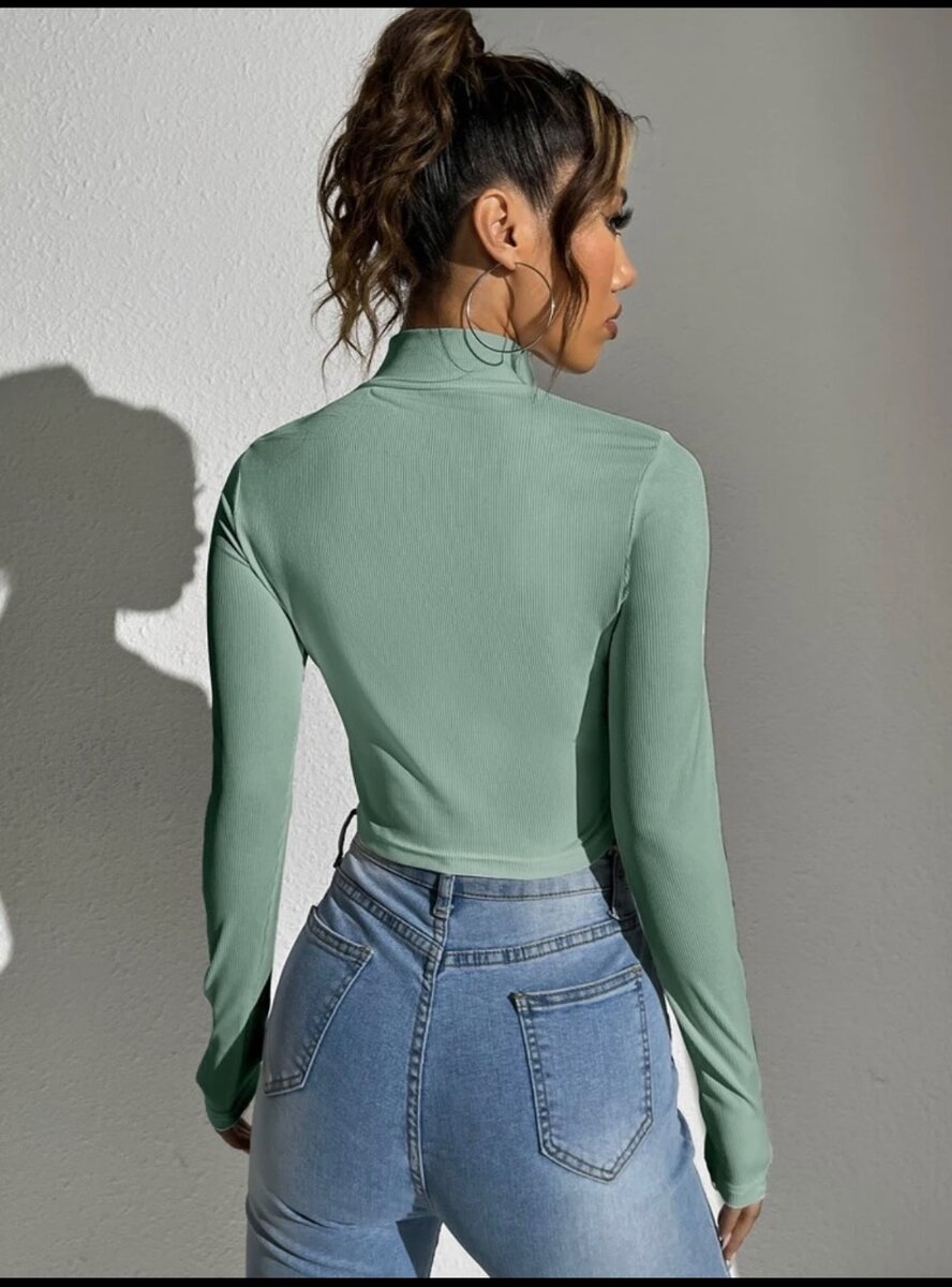 T-shirt court avec fermeture éclaire