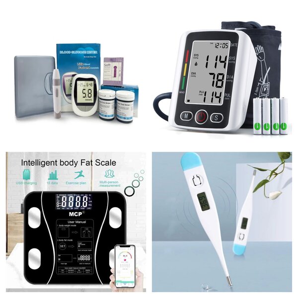Kit medical (tensiomètre + glucometre + balance électronique