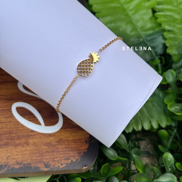 Bracelet Ananas Doré