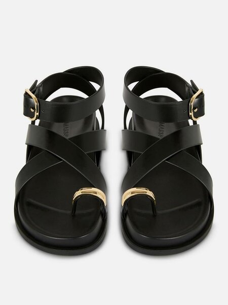 Chic Sandales en cuir noir