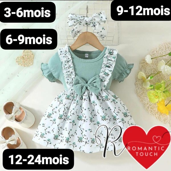 Ensemble Fleuri Bébé Fille