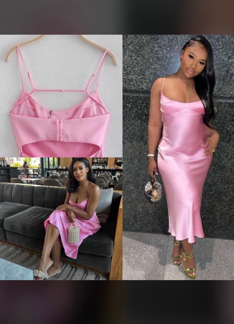 Robe de soirée satinée