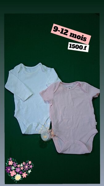 Lot de bodies bébé 9-12 mois