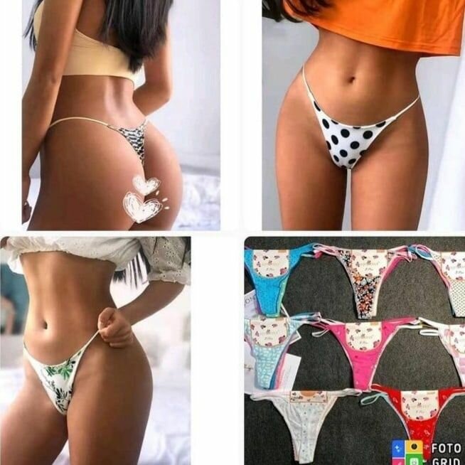 Cotton thong panties