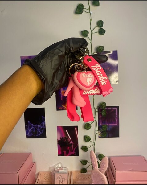 Porte-clés Barbie rose