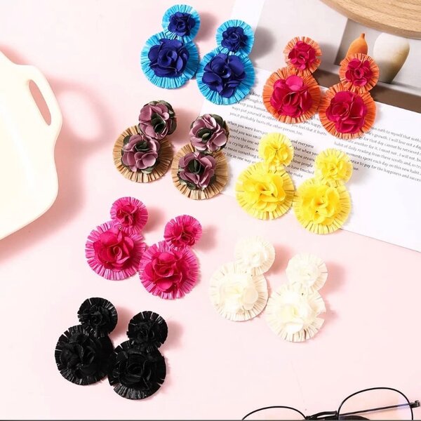 Boucles d'oreilles fleurs élégantes