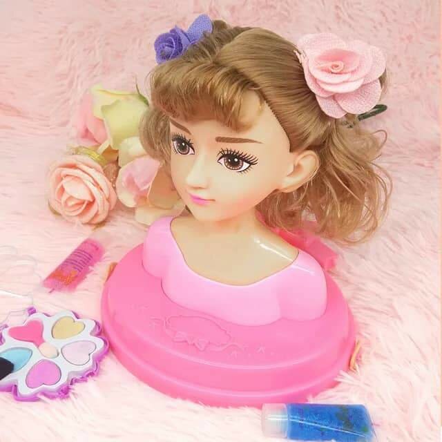 Tête de poupée pour filles, tête de poupée pour la coiffure