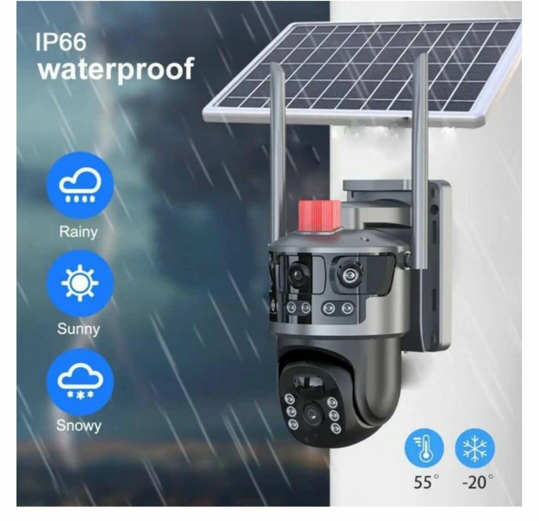 Caméra de sécurité solaire 4K