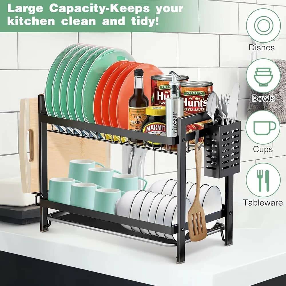 Égouttoir à vaisselle, égouttoir à vaisselle en acier inoxyd