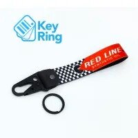 1-PC Motorcycle Collectable Strap Embroidery Keyring Keychain For Honda Yamaha Suzuki Ducati BMW Aprilia Kawasaki Benelli Red Line Key Ring Chain