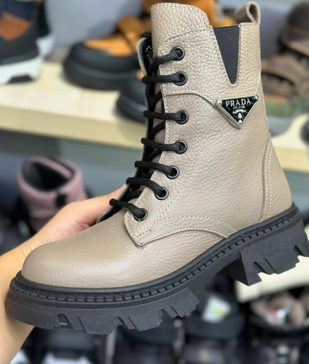 Стильные, качественные зимние ботинки из натуральной зернистой кожи, натуральный мех 💯