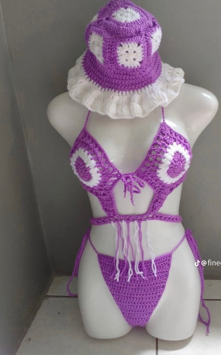 Ensemble bikini crochet unique