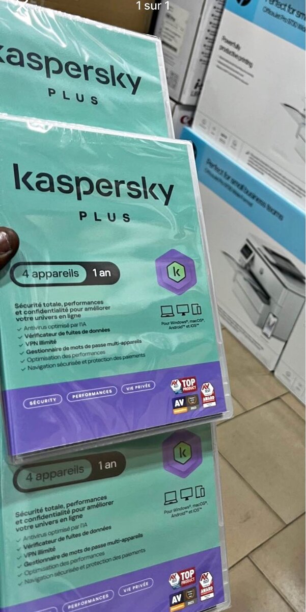Kaspersky Plus 1 an 4 appareils