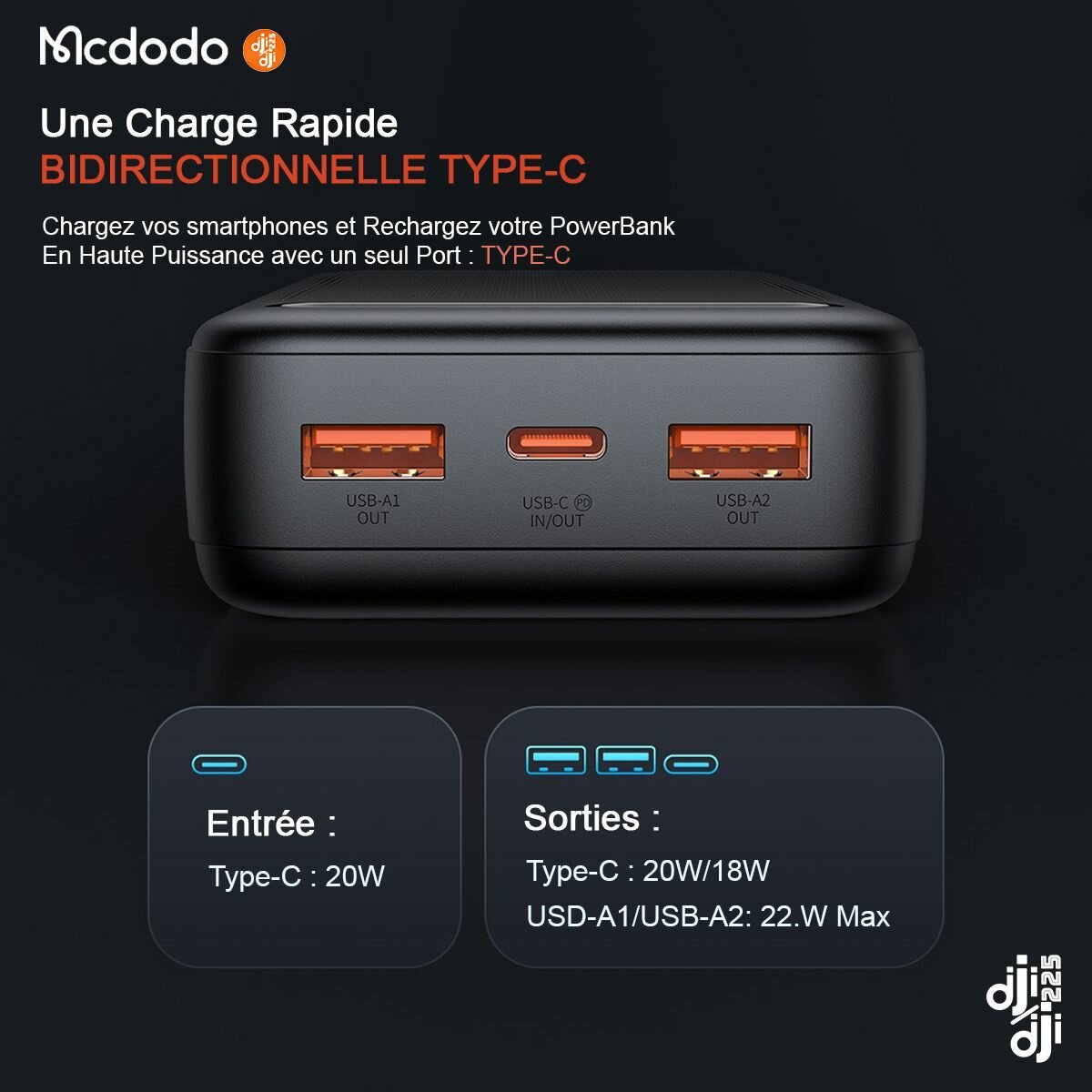 Mcdodo Power bank M39 20000mah 22,5W