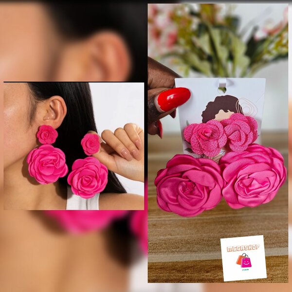 Boucles d'oreilles fleuries élégantes