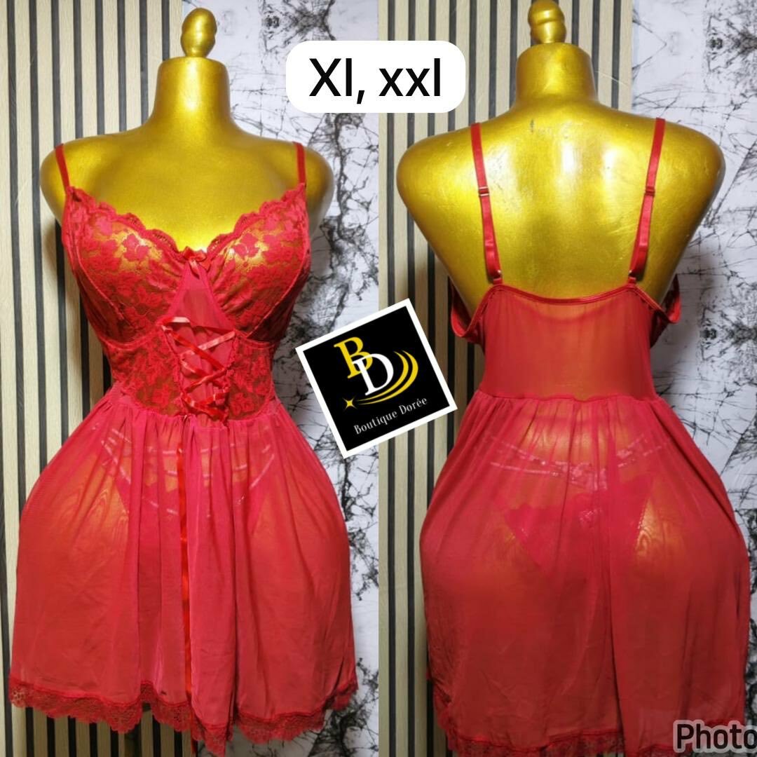 Lingerie en dentelle rouge XL/XXL