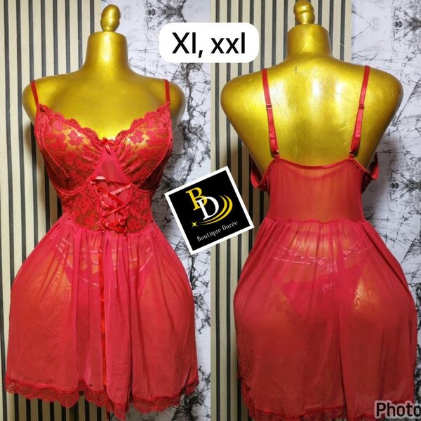 Lingerie en dentelle rouge XL/XXL