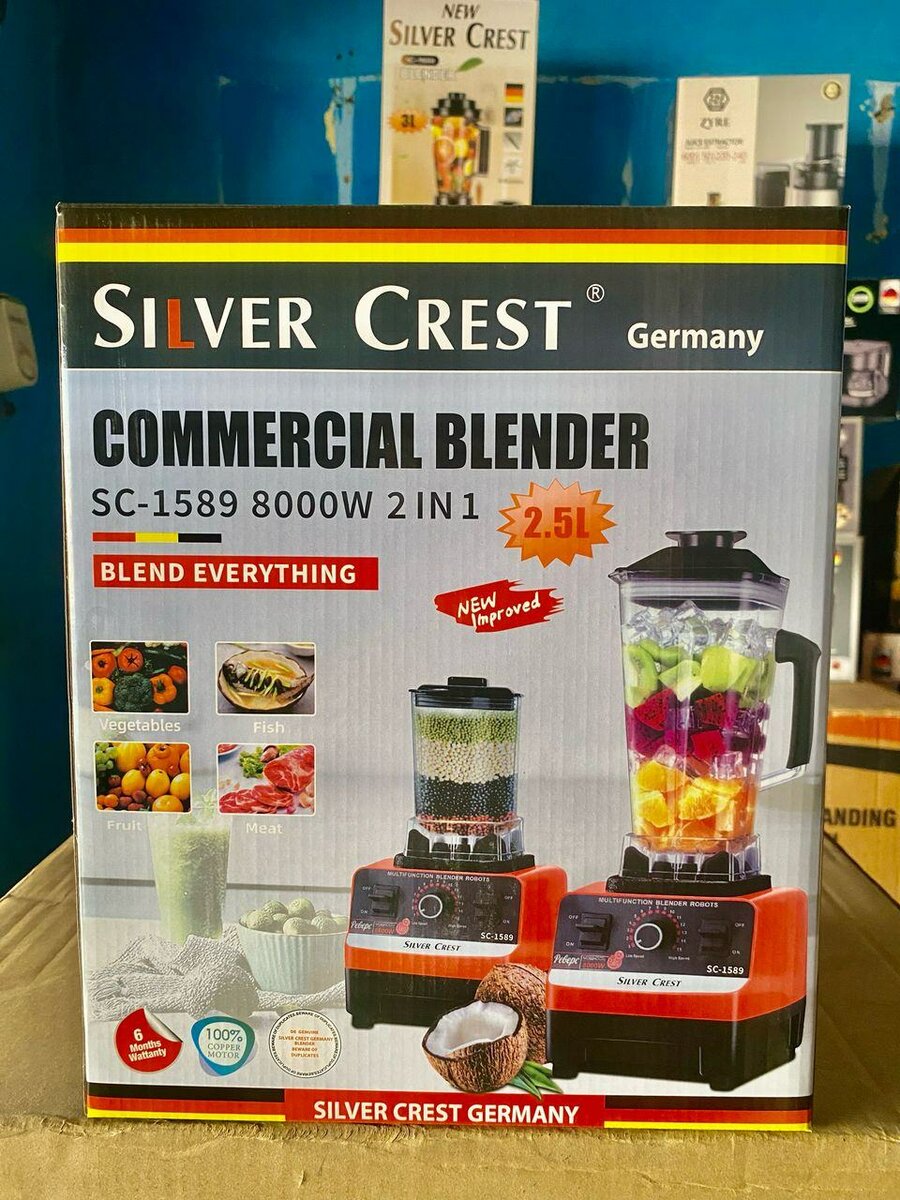 8 blades Silver crest blender 8000w