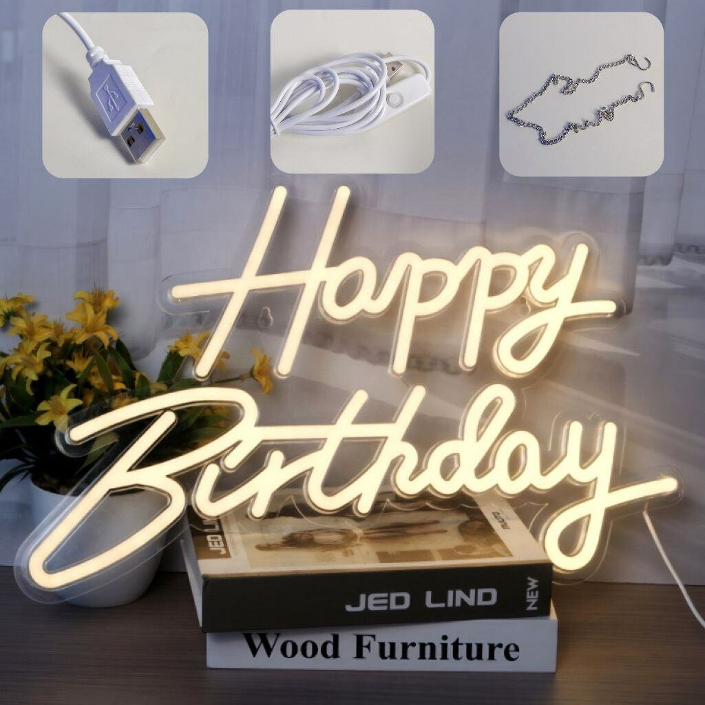 Guirlande LED 'Happy Birthday'