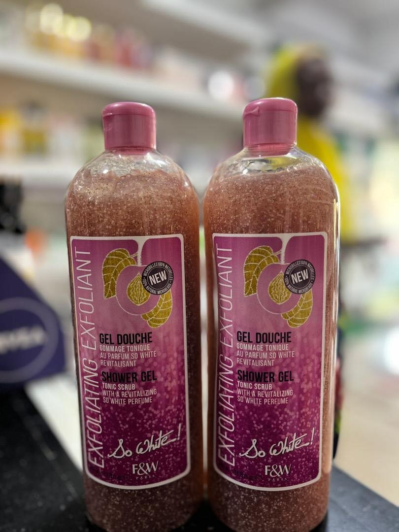 So white exfoliating shower gel