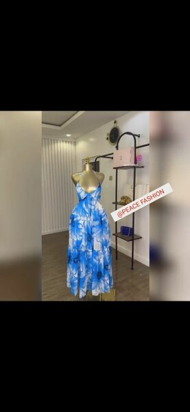 Robe d'Été Fleurie Bleue