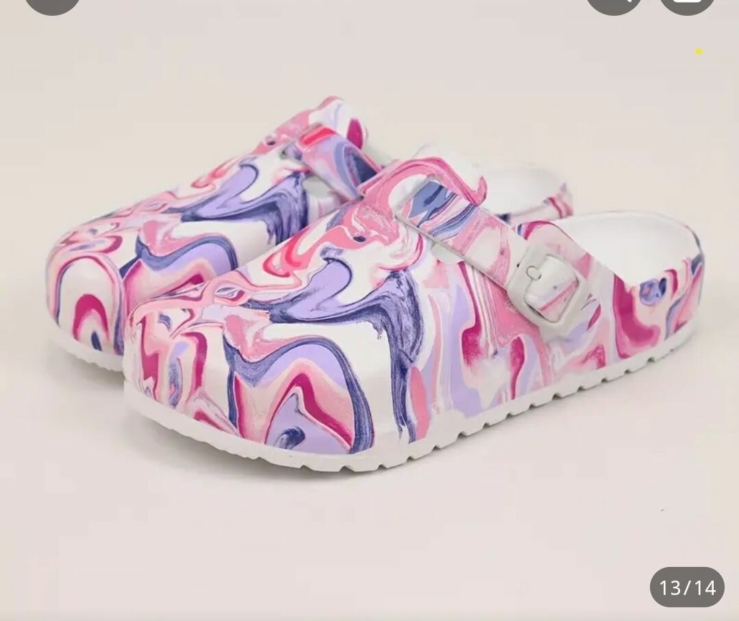 Adorable Cartoon Nurse Print Slides - Lightweight, Quick-Dry