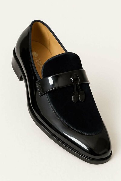 Mocassins en cuir verni homme