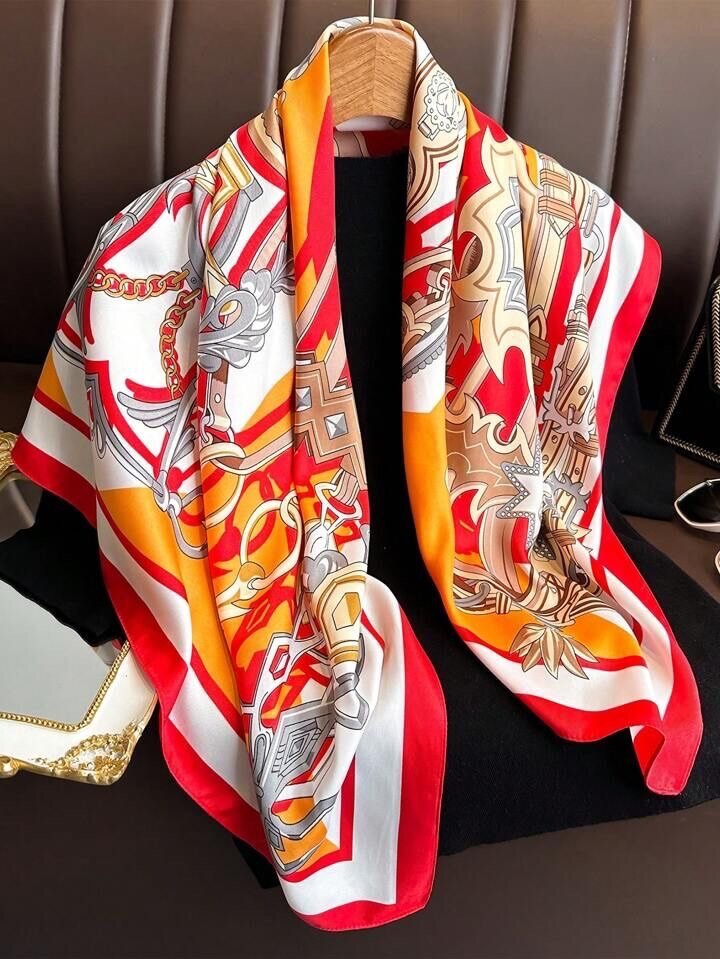Designed silk scarf