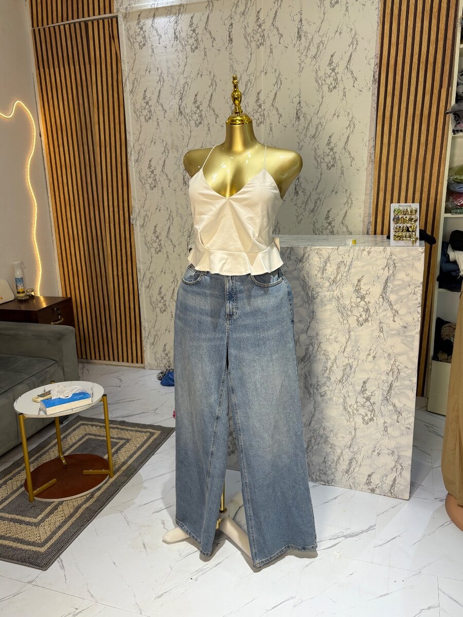 Jeans évasés taille haute