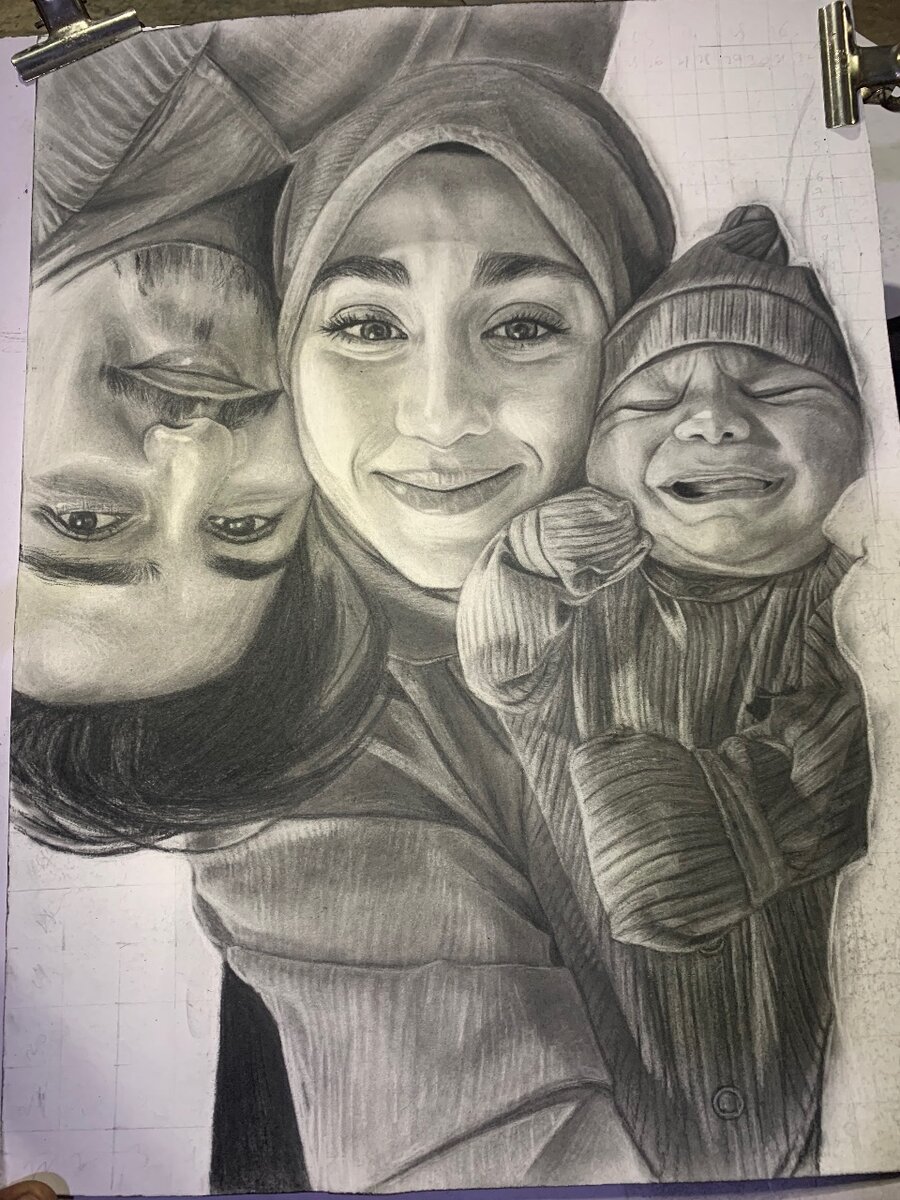 Realistic Pencil drawing, realistic painting