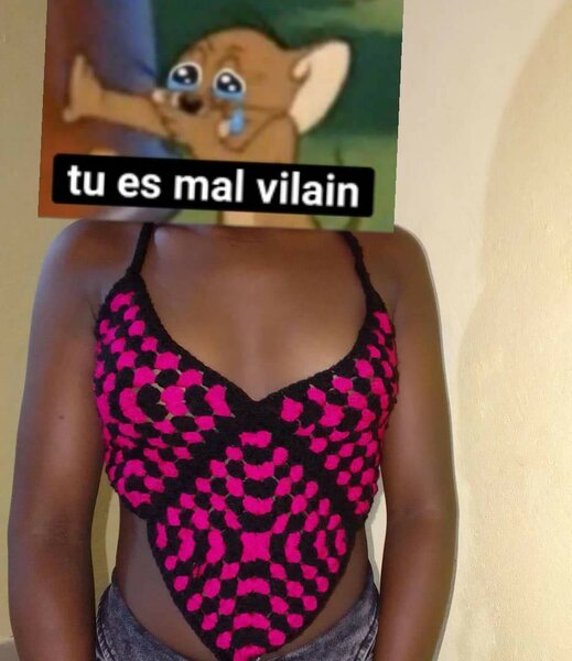 Haut crochet bohème coloré