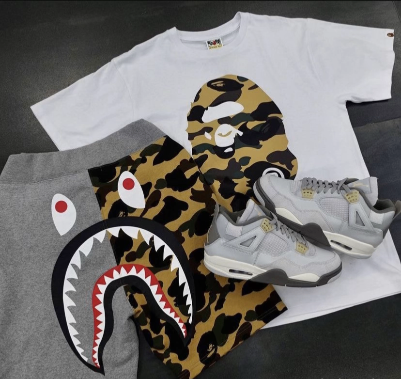 Set de mode Bape - T-shirt et shorts