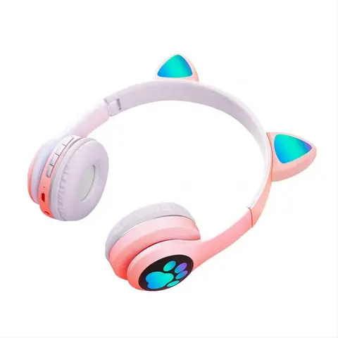 Casque enfant fille Garçon - Casque Bluetooth oreilles chats
