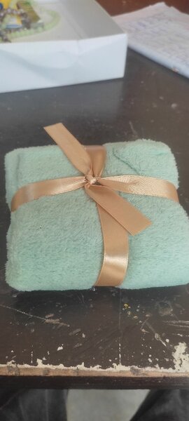 Serviette en coton douce verte