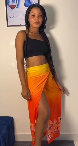 bright orange lightweight skirt