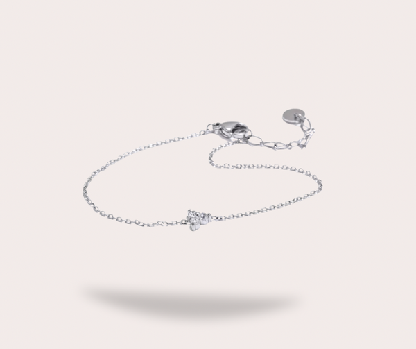 Bracelet argent zircon papillon