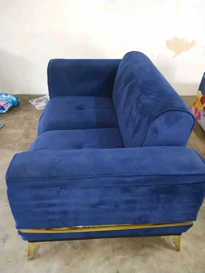 Fauteuils Velours Bleu Élégant