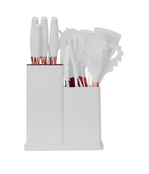 19PCS Silicone Kitchen Spoon and Knife with Chopping Board