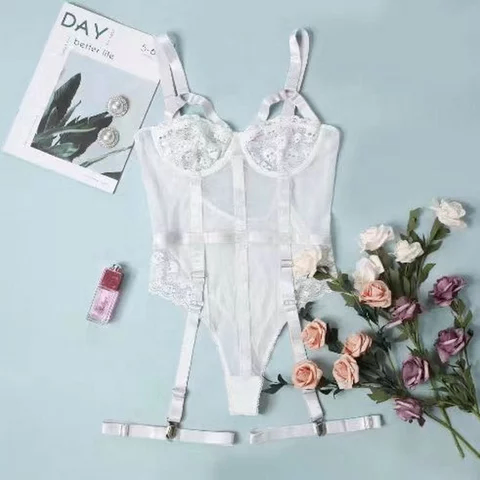 Body dentelle blanc sexy