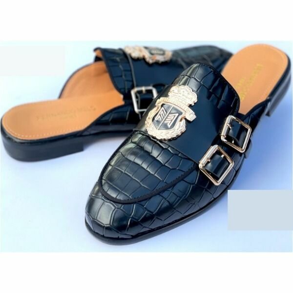 Billion Double Black Belt Slip-On Shoe for Gentlemen