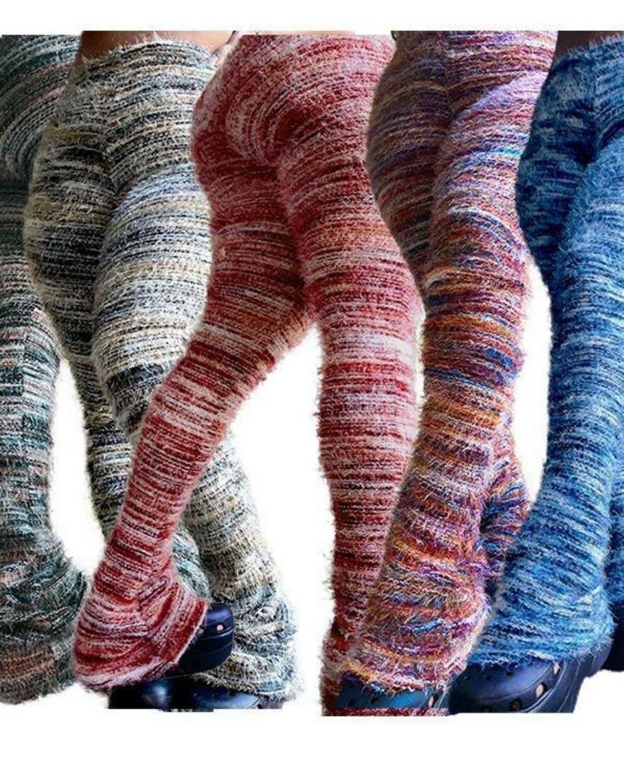 Pantalon évasé multicolore