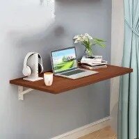 Wall-Mounted Folding Laptop Table (16×32 inches) Simple Office Computer Desk for Living Room Kitchen and Office / Folding Dining Shelf