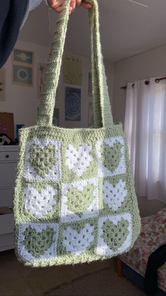 Crochet tote bag
