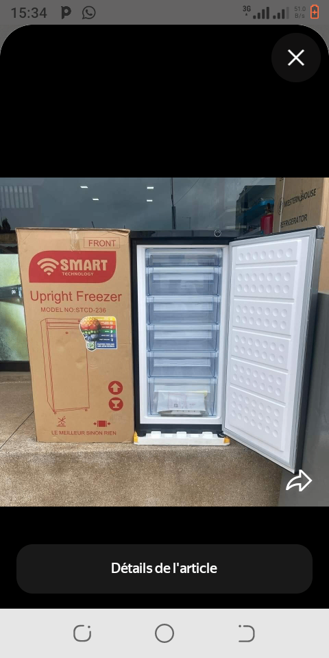 Congélateur vertical Smart